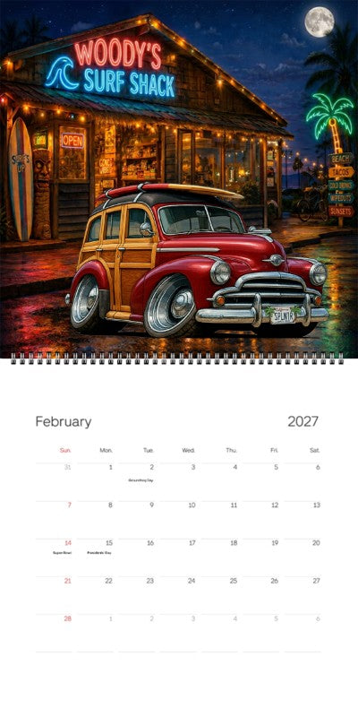 2027 Woodie Neon Calendar SPLNTR-CA