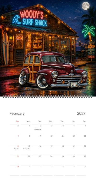 2027 Woodie Neon Calendar WDYFUN-CA