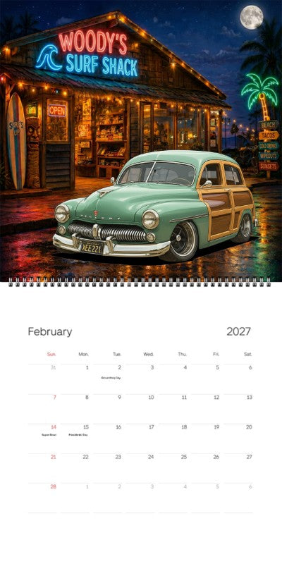 2027 Woodie Neon Calendar XEE221-CA