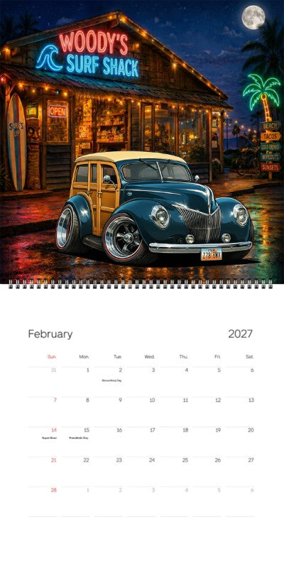 2027 Woodie Neon Calendar Z788WV-UT