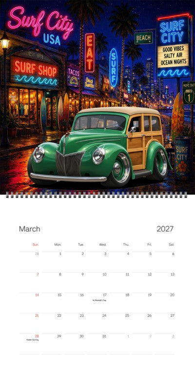 2027 Woodie Neon Calendar 100001-XX