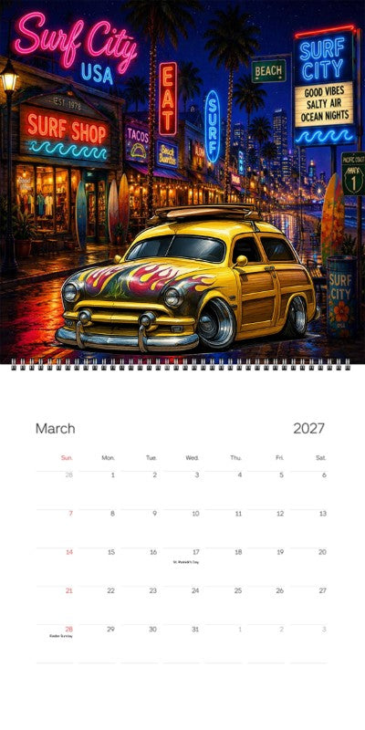 2027 Woodie Neon Calendar 100007-XX