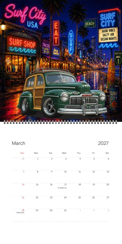 2027 Woodie Neon Calendar 100009-XX