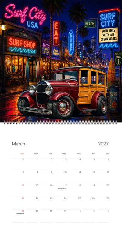 2027 Woodie Neon Calendar 100010-XX