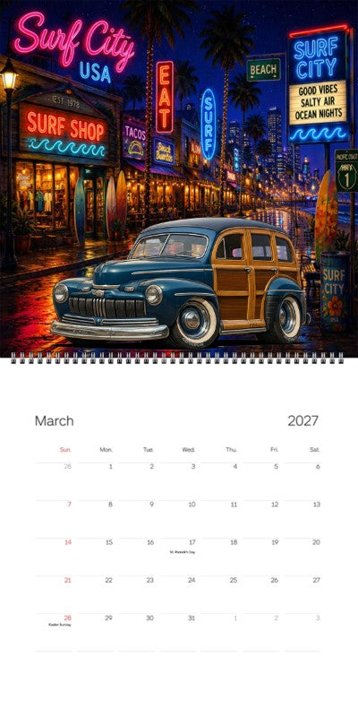 2027 Woodie Neon Calendar 100011-XX