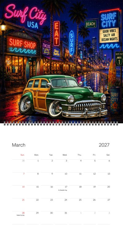 2027 Woodie Neon Calendar 100012-XX