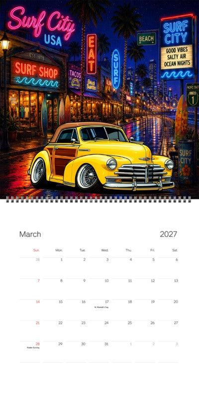 2027 Woodie Neon Calendar 100013-XX