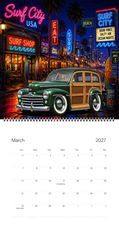 2027 Woodie Neon Calendar 100015-XX