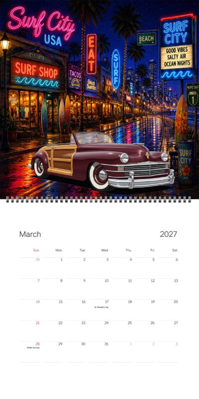 2027 Woodie Neon Calendar 100016-XX