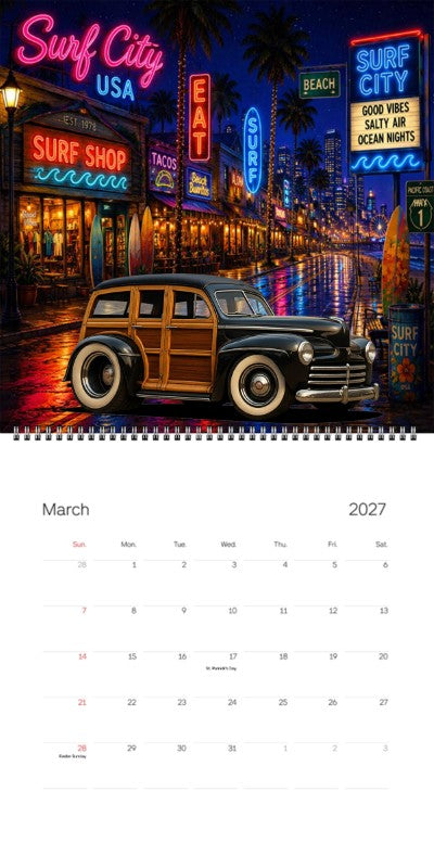 2027 Woodie Neon Calendar 100017-XX