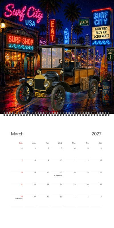 2027 Woodie Neon Calendar 126970-CA