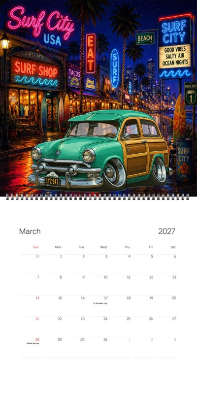 2027 Woodie Neon Calendar 1Y2941-CA