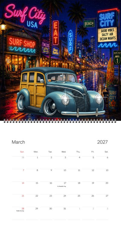 2027 Woodie Neon Calendar 200004-XX