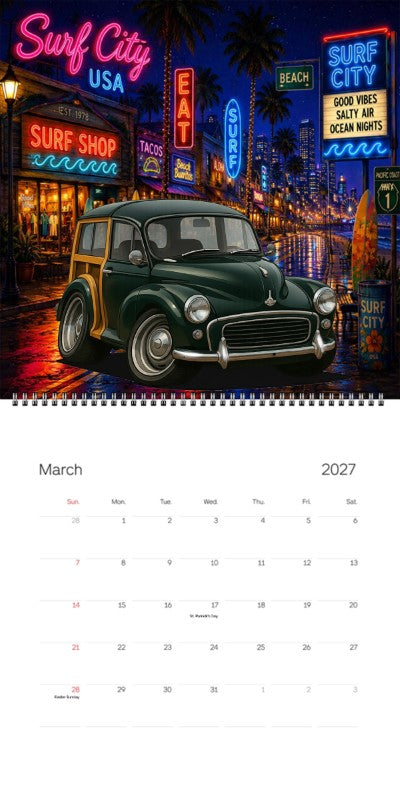 2027 Woodie Neon Calendar 200023-XX