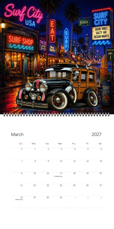 2027 Woodie Neon Calendar 2A5294-CA