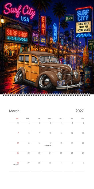 2027 Woodie Neon Calendar 2G1933-CA