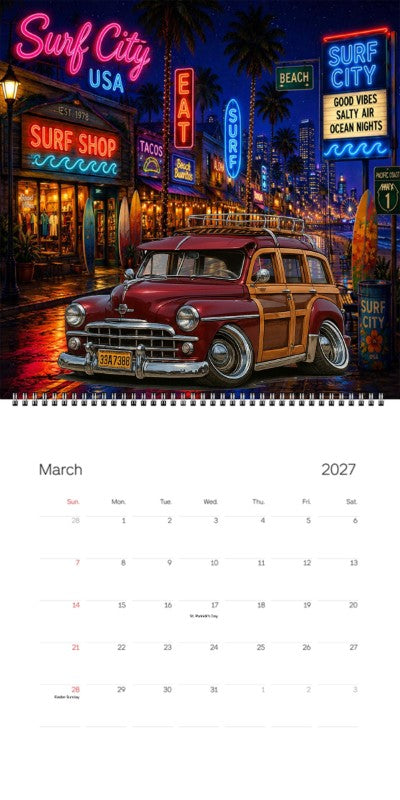 2027 Woodie Neon Calendar 33A7398-CA