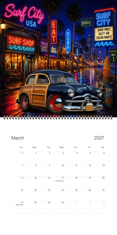 2027 Woodie Neon Calendar 33B2513-CA