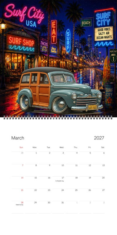 2027 Woodie Neon Calendar 34B165-CA