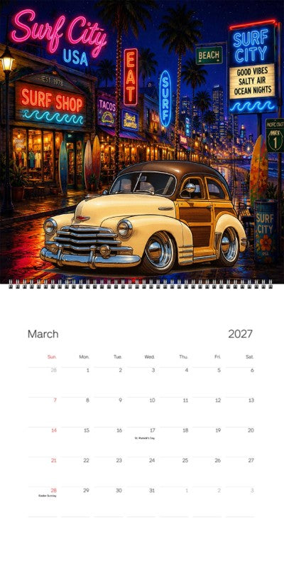 2027 Woodie Neon Calendar 38A9772-CA