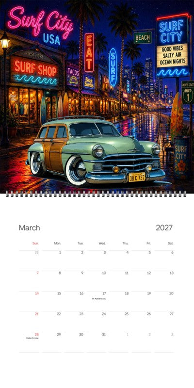 2027 Woodie Neon Calendar 38C727-CA