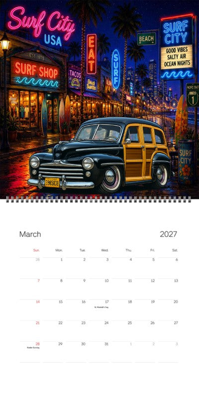 2027 Woodie Neon Calendar 39B6838-CA
