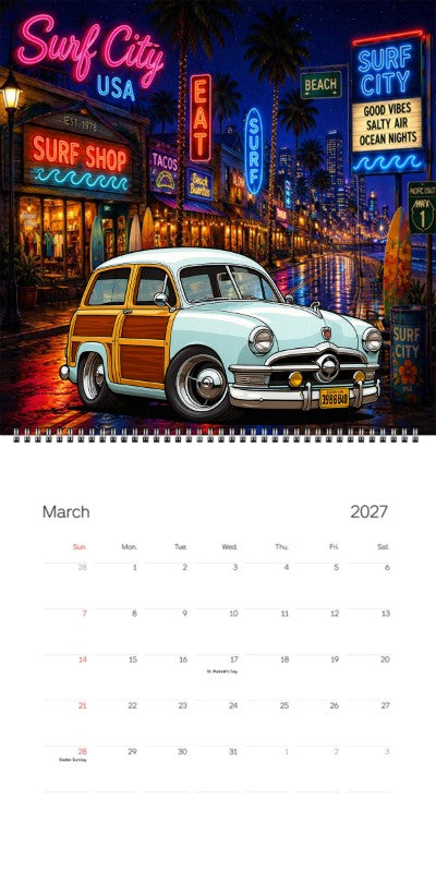2027 Woodie Neon Calendar 39B6840-CA