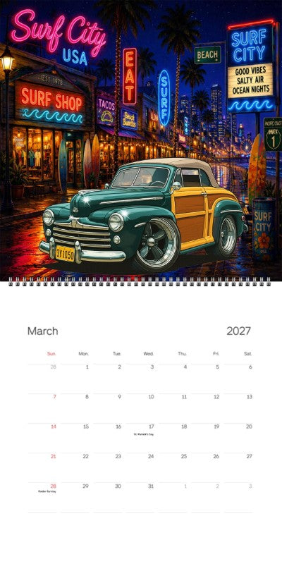 2027 Woodie Neon Calendar 3Y1050-CA