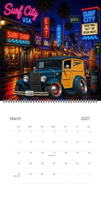 2027 Woodie Neon Calendar 44835B2-CA