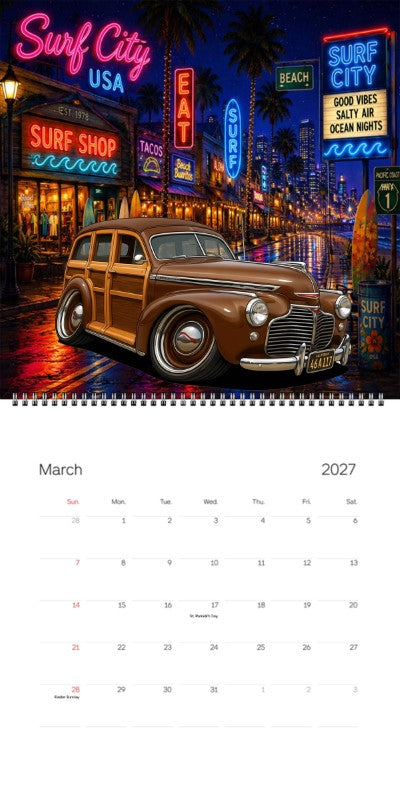 2027 Woodie Neon Calendar 46A117-CA