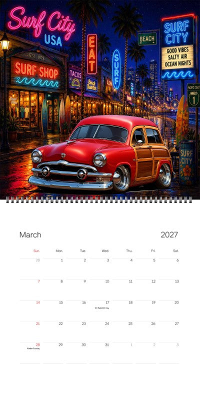 2027 Woodie Neon Calendar 48G714-CA