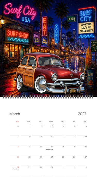 2027 Woodie Neon Calendar 51DRFUL-CA