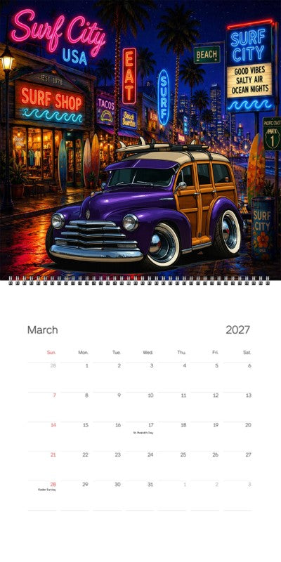 2027 Woodie Neon Calendar 5GBR330-CA