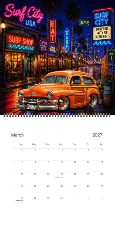 2027 Woodie Neon Calendar 5KKC416-CA