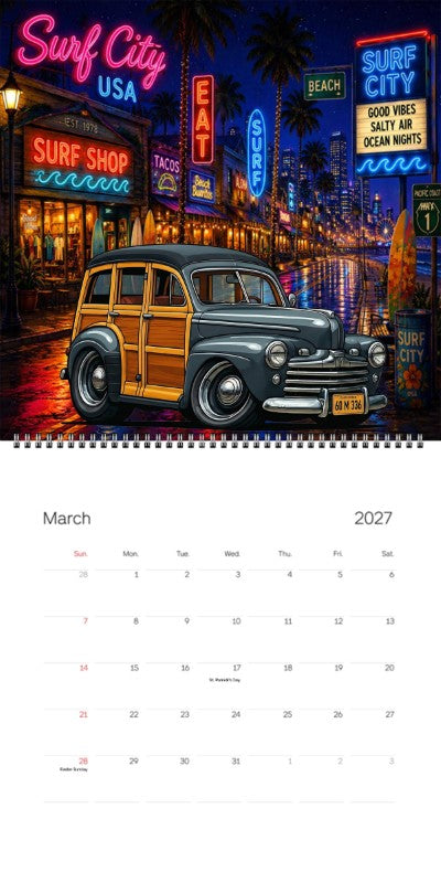 2027 Woodie Neon Calendar 60M336-CA