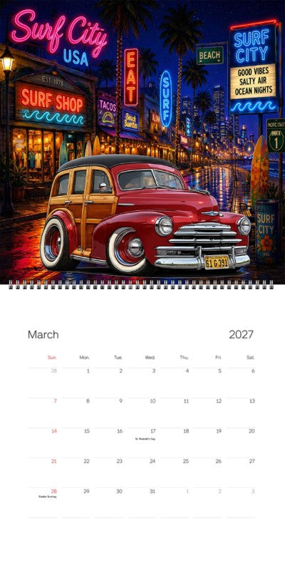 2027 Woodie Neon Calendar 61G391-CA
