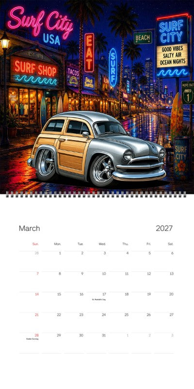 2027 Woodie Neon Calendar 6CMT115-CA