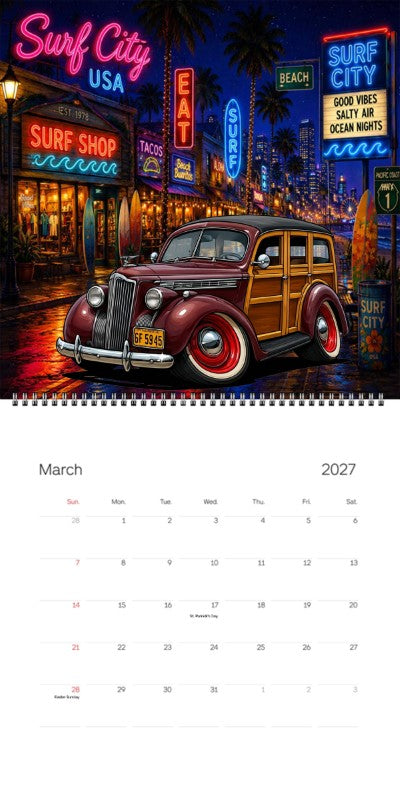 2027 Woodie Neon Calendar 6F5945-CA