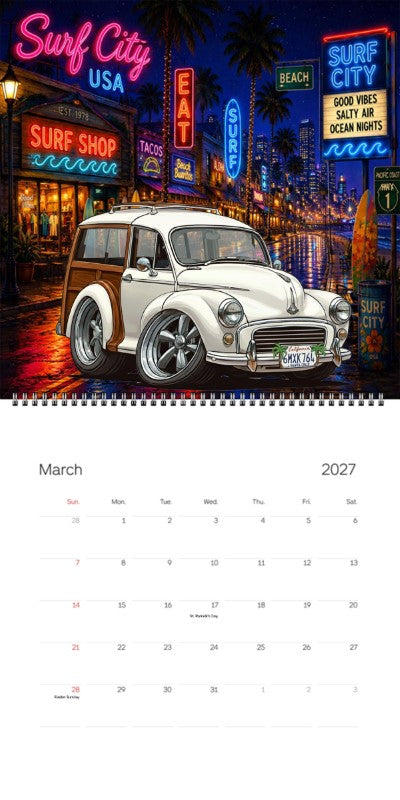 2027 Woodie Neon Calendar 6MXK764-CA