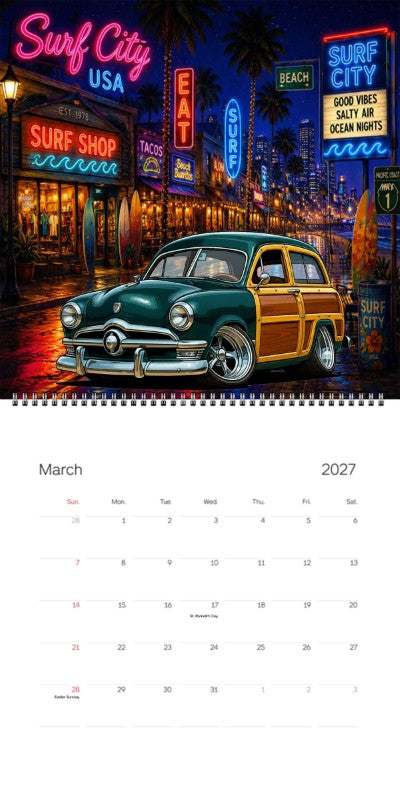 2027 Woodie Neon Calendar 78F241-CA