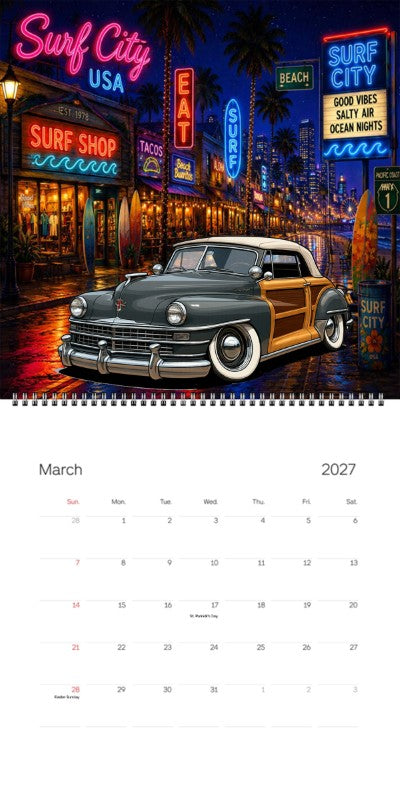 2027 Woodie Neon Calendar 80A4323-CA