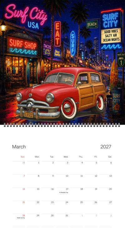 2027 Woodie Neon Calendar 81P632-CA