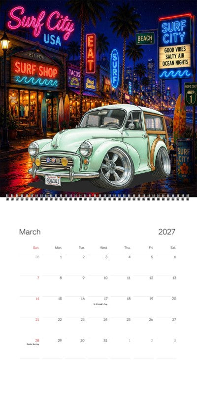 2027 Woodie Neon Calendar 8GQZ041-CA