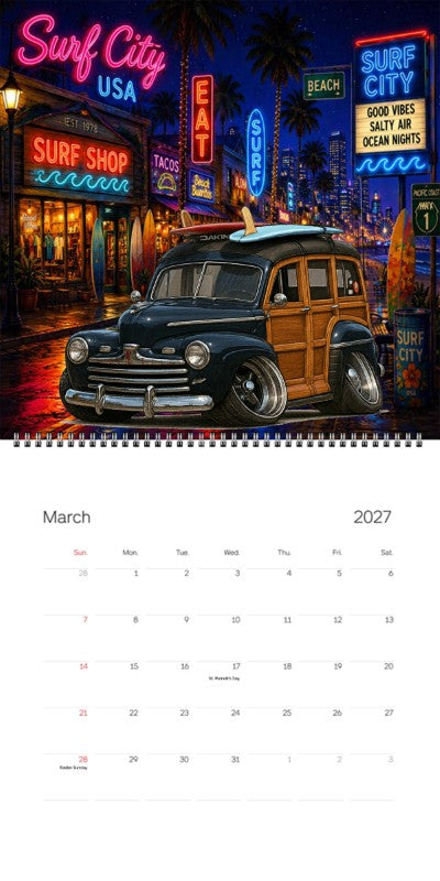 2027 Woodie Neon Calendar 90G463-CA