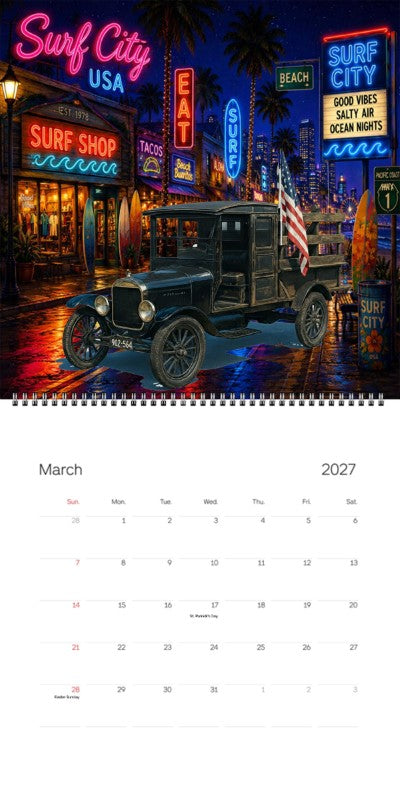 2027 Woodie Neon Calendar 912564-CA