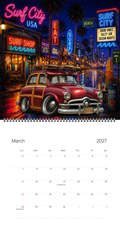 2027 Woodie Neon Calendar 95A5165-CA