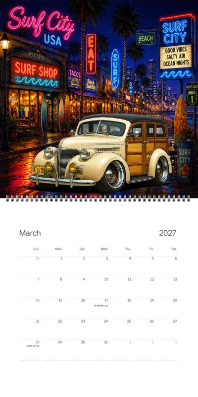 2027 Woodie Neon Calendar 9E9570-CA