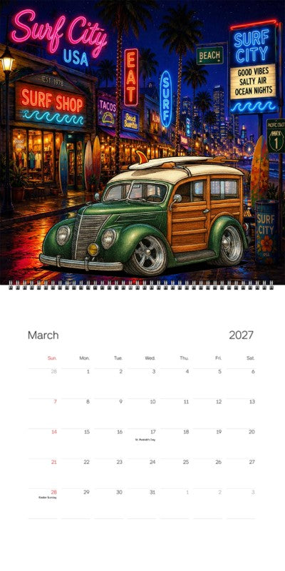 2027 Woodie Neon Calendar 9NXA531-CA