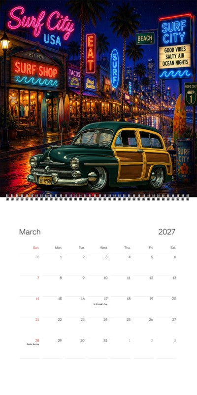 2027 Woodie Neon Calendar 9P1950-CA