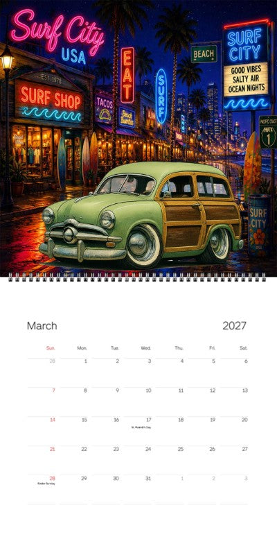 2027 Woodie Neon Calendar BEFORE-CA